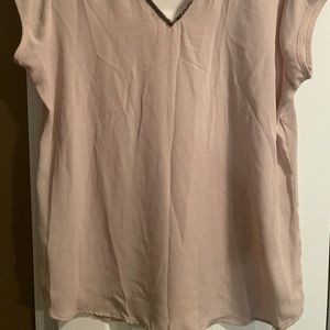 V neck front and back short sleeve blouse